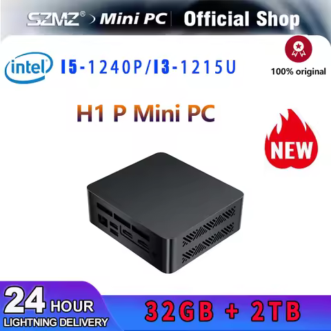 Black Gaming Mini PC Intel i5-1240P i3-1215U 12-core 16-thread 8/16/32GB DDR4 512GB/1TB/2TB SSD Mini