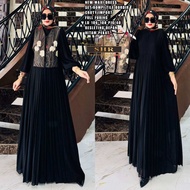 Gamis rompi shr ceruti mix bordir lengan balon COD | Pakaian Wanita > Pakaian Adat > Baju Muslim >