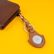 AirTag 蘋果定位器 追蹤器 牛皮皮革保護套/鑰匙圈(棕色)
