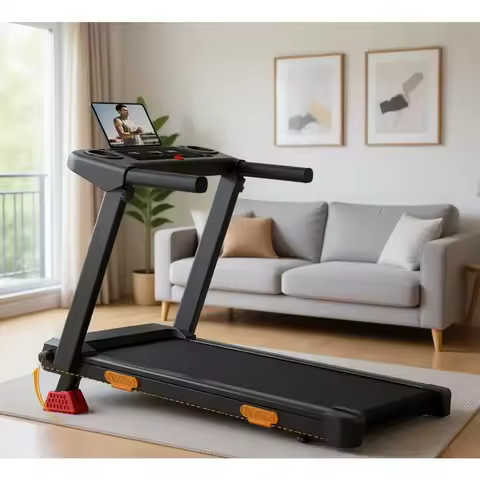 Portable 3-in-1 Foldable Treadmill with Incline Handle, 3.0HP Quiet Pad, 12 Modes, Three Screen