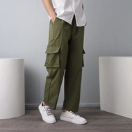 Vintage Casual Plus Size Cargo Pants Men Khakis Baggy Sport Loose Straight Cut Overalls Jogger Pants Men Sweatpants