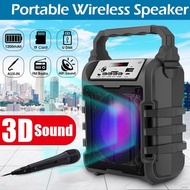 ☸HF-S699/HF-S666/HF-S680 Portable Bluetooth Speaker With Microphone FM Outdoor Party Support Aux/TF 