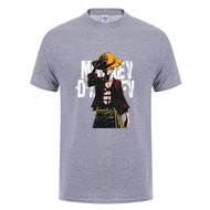 COD 2026 Summer Anime Anniversary Straw Hat Luffy Print Cartoon Anime Male Round Neck Loose Large Si
