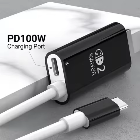 Docking Station for Nintendo Switch 2,4K 60Hz TYPE-C Hub with HDMI and USB-C 3.0 PD100W Charge Perfe