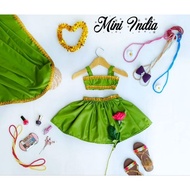 HIJAU Indian children's costumes, green Indian clothes,/ Indian baby costumes, newborn/ costumes, In