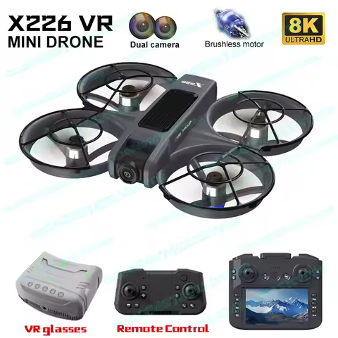 X226 VR Drone 8K HD dual Camera FPV Drones Brushless Motor WIFI 2.4G/5G RC Quadcopter Optical Flow P