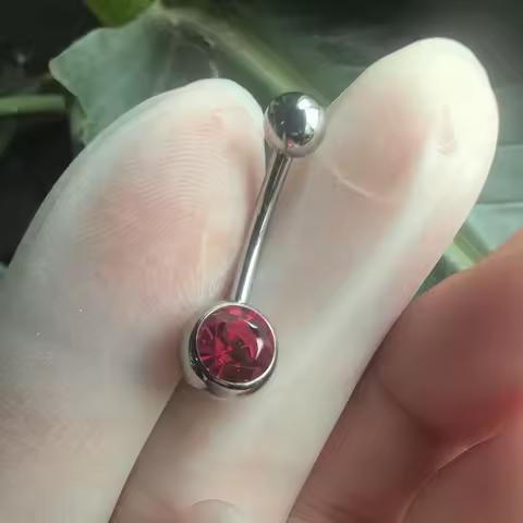 ASTM F136 Titanium 14G Internally Threaded Belly Button Rings Navel Bars Belly Rings Piercing Body J