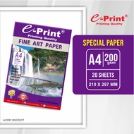 E-Print Fine Art Paper A4 200 gsm / Fine Art Paper Eprint A4 200 gsm