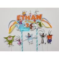Oggy and The Cockroach Birthday Cake Topper