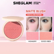 SHEGLAM Divine Flush Matte Blush Highly Pigment Non-Fading Lightweight Face Blusher Powder Palette