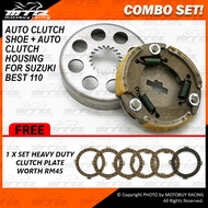 COMBO SET SUZUKI BEST 110 HEAVY DUTY AUTO CLUTCH HOUSING + AUTO CLUTCH SHOE