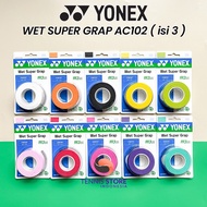 Yonex Wet Super Grap AC102EX Tennis Grip / Badminton AC 102 EX Overgrip (3 pieces)