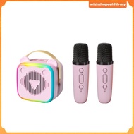 [WishshopeehhhMY] Sing Along System Speaker with Microphones Compact Sing Along System Purple