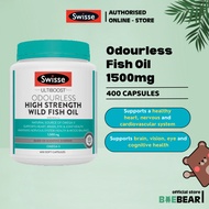 Swisse Odourless High Strength Wild Fish Oil 400caps 1500mg I Daily Immune Probiotic 30 caps [BaeBea