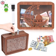 Cash Vault Wooden Savings Box, Cash Savings Box, Money Saver Box, Cash Saver Box, Decorative Natural
