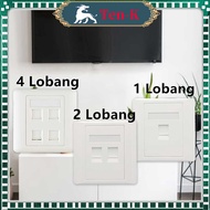 Faceplate RJ45 Wall Face Plate RJ45 Faceplate Outbow RJ45 2 Port