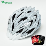 Promark หมวกปั่นจักรยานมีไฟ Premium LED Lights Cycle Helmet EPS Foam Adjustable Size