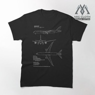 T-shirt Boeing 787-9 Dreamliner Airliner Aircraft Premium 489