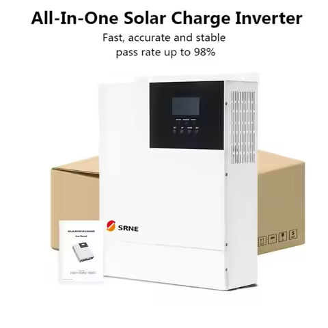 SRNE Hybrid Solar Inverter 3KW DC 24V/AC110V HF2430U60-100 All-In-One Pure Sine Wave 60A MPPT Charge
