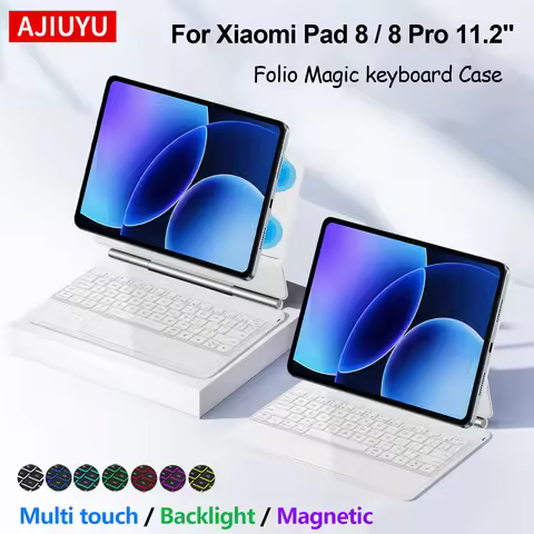 Magic Backlight Keyboard Folio For XiaoMi Pad 8 Pro 11.2 Inch Mi Pad 8 MIPad8 Tablet Smart Magnetic 