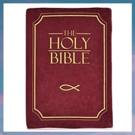 (UDOP) Cozy Faith Bible Pillow - Plush Book Shape with Bible Verse Perfect Christian Gift for Kids a