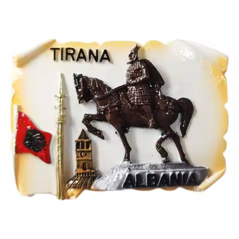 Tirana Albania 3D Fridge Magnet Souvenir Gift,Resin Handmade Tirana Refrigerator Magnet Home Decorat