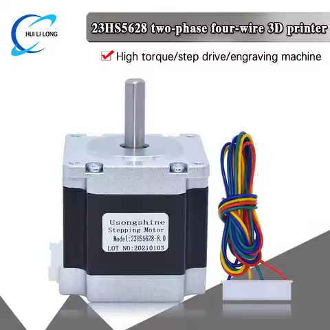 Nema23 23HS5628 4 Lead Nema 23 Stepper Motor 57 165 Oz-in 56mm 2.8A 6.35mm/8mm TB6600 CNC Laser Grin