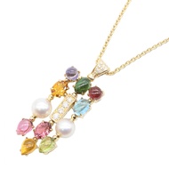 [Pre-owned] Bulgari BVLGARI Allegra Color Diamond Necklace, Neck size 37-42.5cm, K18 (Yellow Gold), 