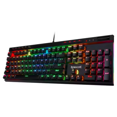 Redragon K580 VATA RGB 104 Keys LED USB Backlit Mechanical Gaming Wired Backlight Computer Keyboard