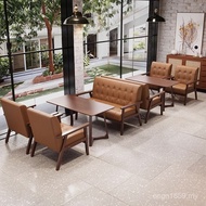 Combination Hotel Bar Sofa Leisure Tea Shop Tea House Table Chair Solid Wood Milk Card Holder Cafe R