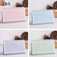 【T&S】 2026 Desk Calendar Large English Calendar Books Annual To Do List Monthly Daily Planner Time M