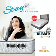 [TECK SENG] DUNLOPILLO 8 Inch Stay Fresh Luxe Mattress / Synthetic Rubber Foam / Tilam King-Queen / 