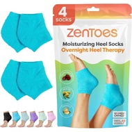 ZenToes Moisturizing Socks for Cracked Heel Treatment - Vitamin E, Olive Oil and Jojoba Oil Infused 