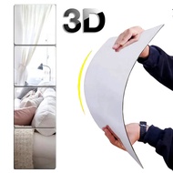 20/30cm Square Non-Glass Wall Mirror Sticker/Acrylic 3D Flexible Self-Adhesive Mirrors Decorations