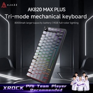 AJAZZ AK820 MAX PLUS Tri-Mode Mechanical Keyboard, 75% Layout, 8000mAh Battery, Hot-Swap, RGB, Knob 
