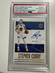 親筆簽名球員卡 2019-20 Panini Encased Stephen Curry Endorsements Gold Auto 02/10 DNA PSA 10
