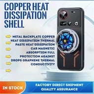Ốp lưng tản nhiệt graphene sang trọng cho ZTE Nubia Z70 Z60 Ultra Z50S Z60S Pro vỏ kim loại đồng đỏ 