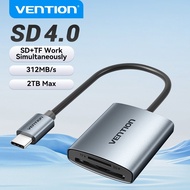Vention Type C To TF SD Card Reader SD4.0 For ipad Laptop Accessories Memory Card Adapter SD Card Re