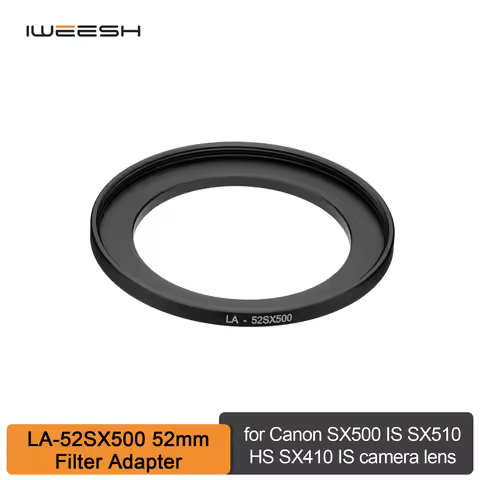 52mm Lens Filter Adapter Ring For Canon SX500 IS SX510 HS SX410 IS Camera Black LA-52SX500