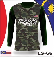 Jersey Malaysia Sport T-shirt Baju Jersey Dewasa Lengan Panjang #LS-66