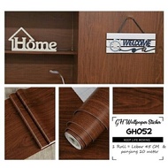 Wallpaper Dinding Wallpaper Stiker Motif serat Kayu 8mx45cm gh025