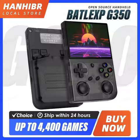 BATLEXP G350 Handheld Game Console 3.5'' IPS Screen Linux System Dual Joystick Vibration Motor Retro