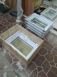 Jendela Aluminium Boven 30X50 3Inci Lubang Angin Kamar Mandi Kamar Tidur Ventilasi+Palet Kayu Aman
