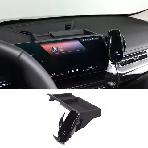 For BMW X1 U11 2023 2024 ABS Car Center Screen Wireless Charging Mobile Phone Holder Storage Box Mob