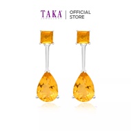 TAKA Jewellery Citrine Earrings 9K Gold