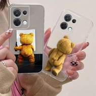 Comedy Teddy Bear Naughty Post Lucid Phone Case For OPPO RENO 8 7 6 5 4 4F F21 7Z 6 6Z 5 5F 2Z FIND X5 X3 A92 A83 A73 A72 A55 A52 A12 A11 A5 A3S PRO LITE 5G 4G Case