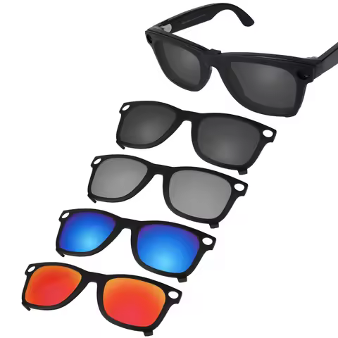 Beeyspecslab Polarized Smart Glasses Clip Black Insert Clip Compatible with RayBan Meta Wayfarer RW4