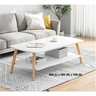 Modern Simple Coffee Table - 2 Layer - 800(L)X480(D)X420(H) MM - Modern Living Hall