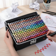 262-Color Permanent Ink Dual Tip Markers - Perfect for Drawing, Sketching, Manga & Office