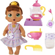 Baby Alive Bubbly Tea Party Sophia Sparkle Doll with Teapot Accessories, Brown Hair, 11 Inches, Kids